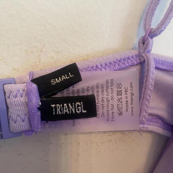TRIANGL purple high rise bikini set sz S - Picture 6 of 8